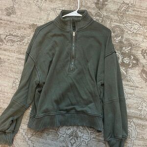 Aerie Green Half-Zip Pullover